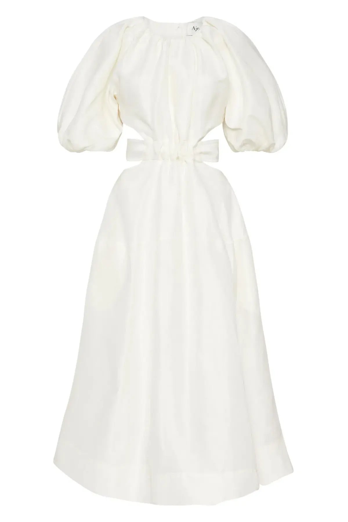 Aje Mimosa Cutout Midi Dress In Ivory Size 10 photo 5