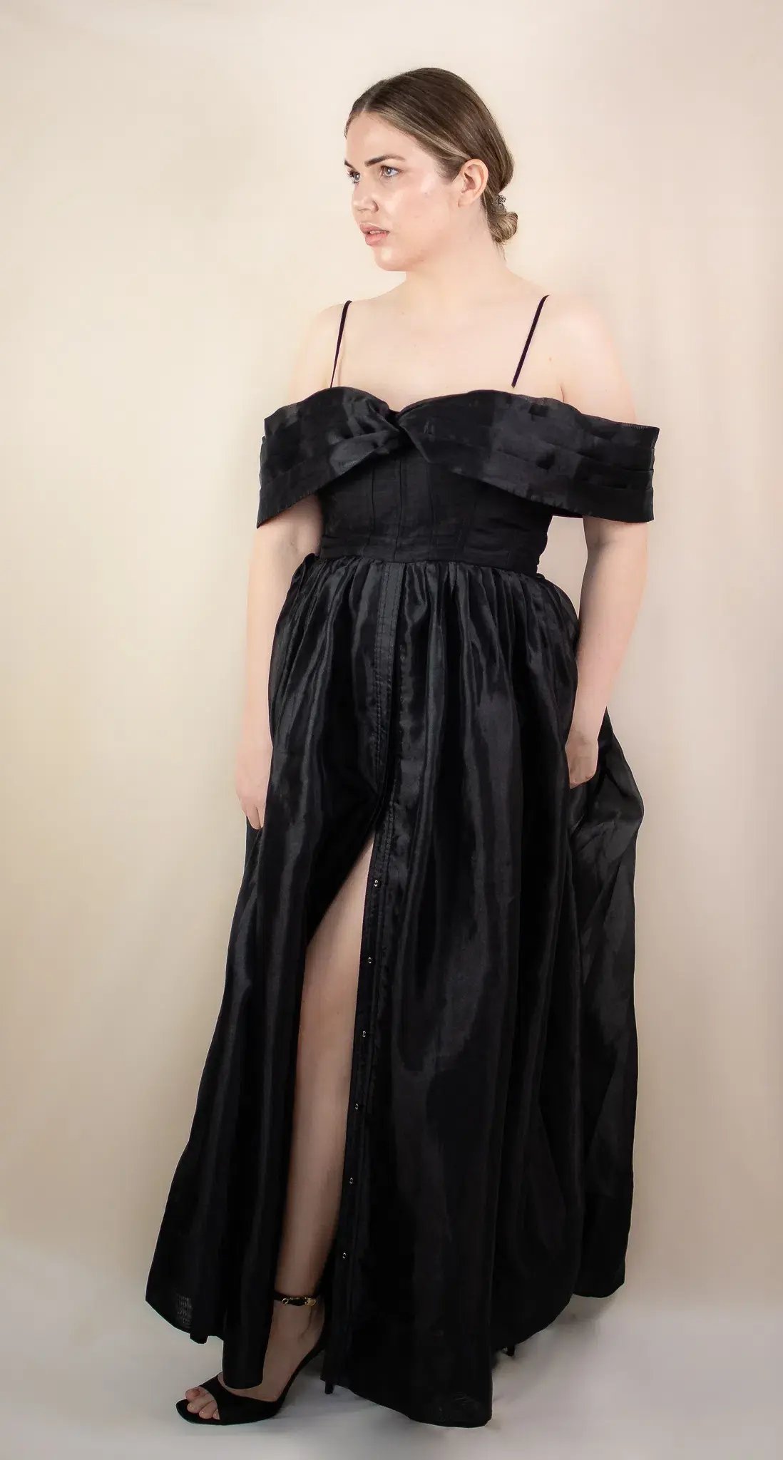 Aje Cordelia Corseted Maxi Dress Black Size 16 photo 4