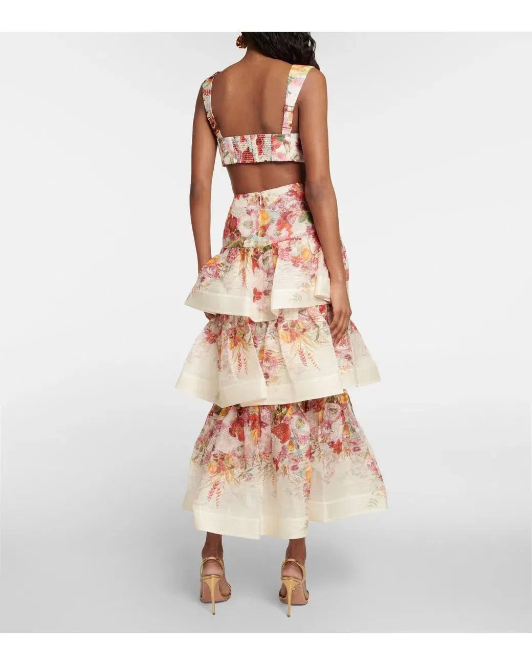 Zimmermann Elka Poppy Wonderland Bralette And Skirt Set Floral Size 1/Au 10 photo 2