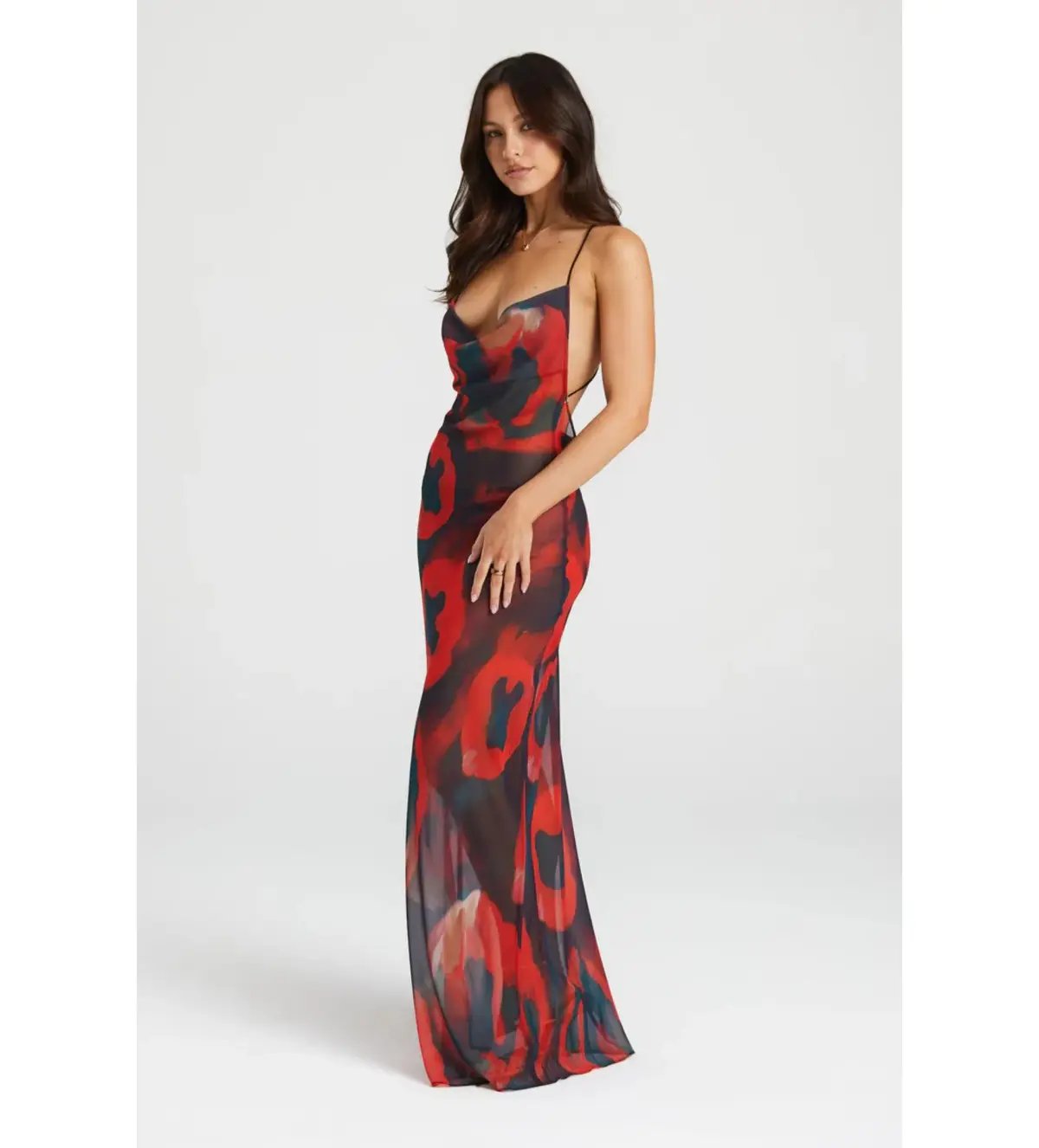 Sasha Therese Serene Maxi Dress Red Size AU 10 photo 2
