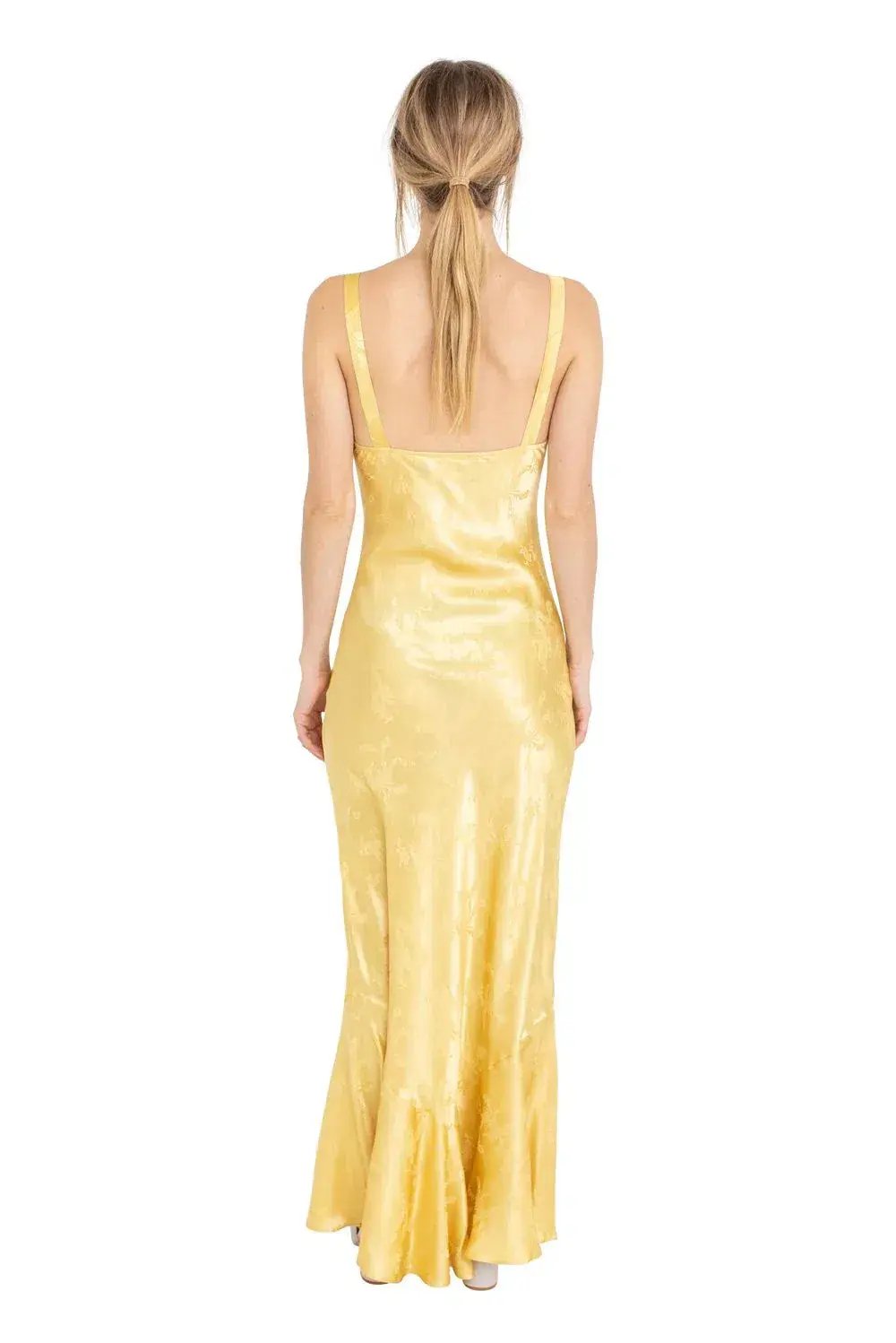 Realisation Par Allegra Dress Yellow Dragon Silk Jacquard Size XS/6 photo 4