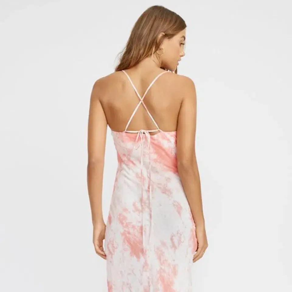 Kookai Destiny Slip Midi Dress Print Size 6 photo 2