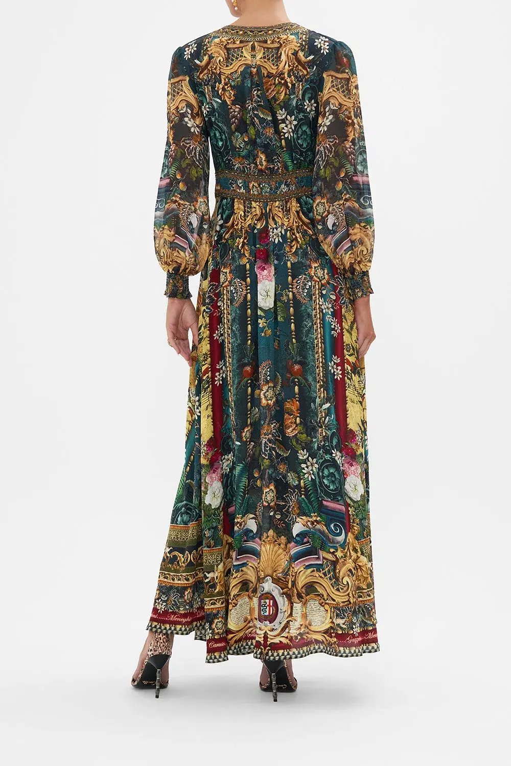 Camilla Long Sleeve Button Maxi Dress with Shaped Waistband Verdis World Size S / AU 10 photo 3