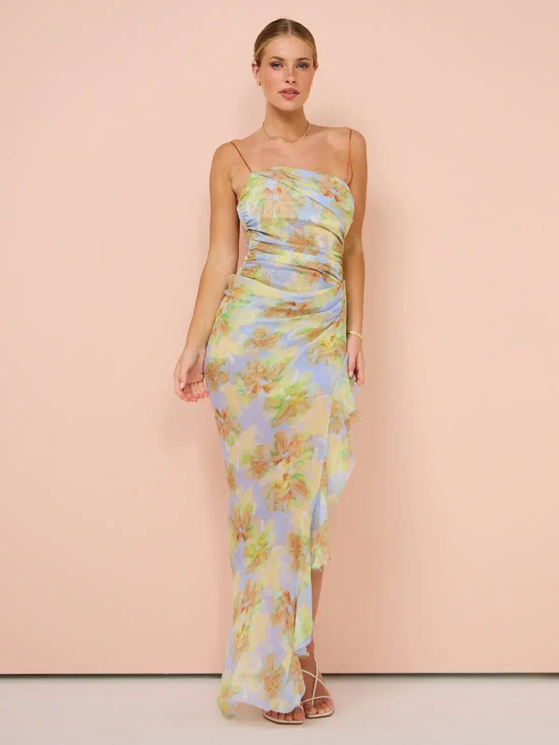 Bec & Bridge Zephy Asym Dress in Blue Blossom Floral Size 8 photo 2