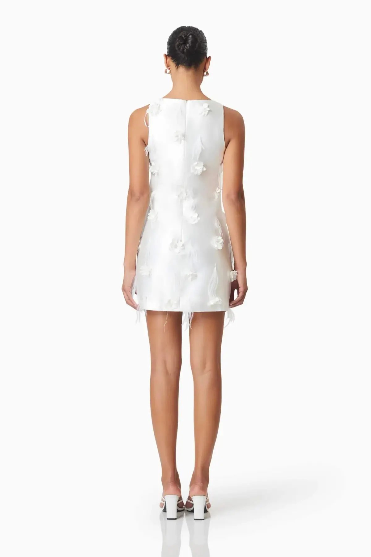 Elliatt Lunaria Satin Mini Dress In White Size Medium Size 10 photo 3
