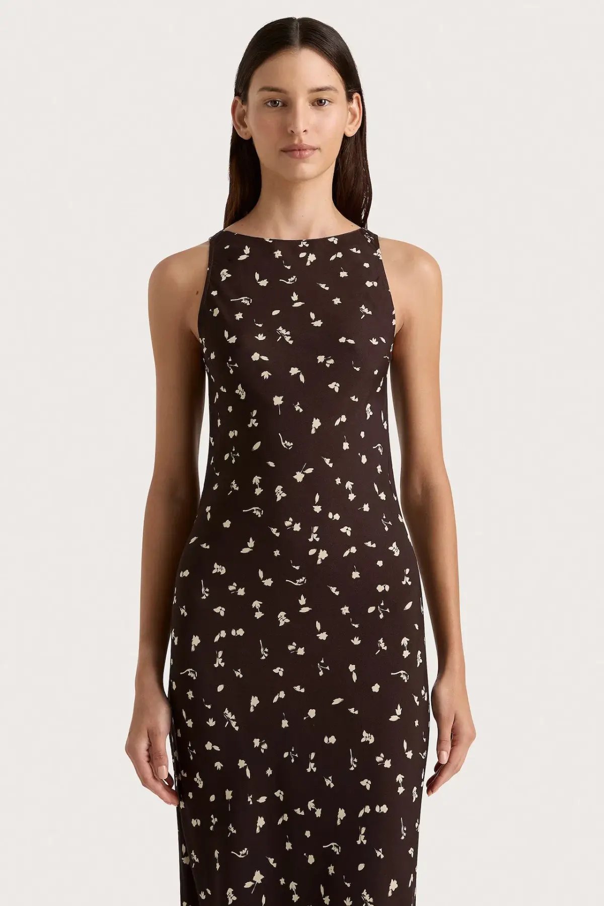 Faithfull the Brand Silya Dress Clover Brown Size 8 photo 4