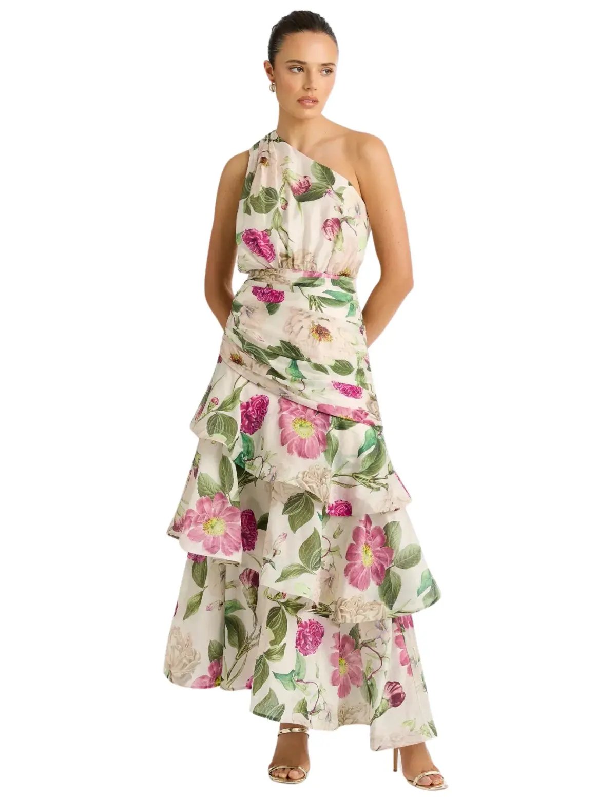 Sheike Emilia Tiered Maxi Dress Print Size AU 14 photo 2