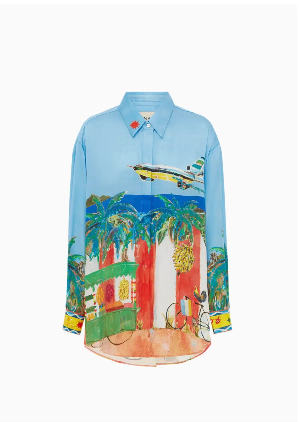 Alemais All Aboard Silk Shirt and Pant Set Print Size AU 16 photo 3