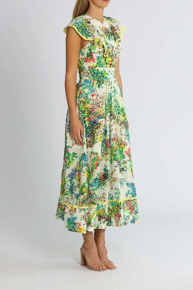 Alice McCall Living For You Midi Dress Floral Multi Size 12 photo 2