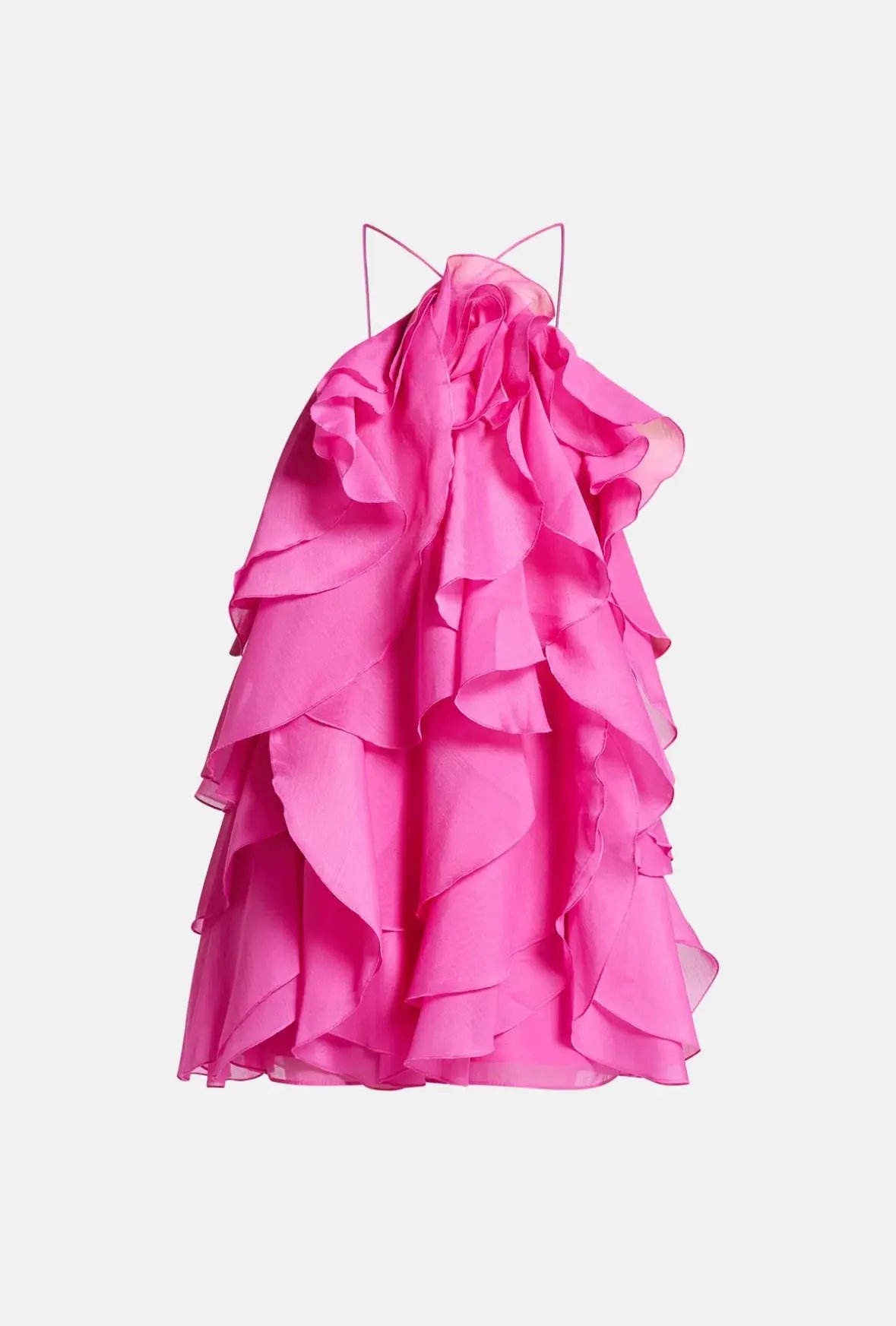Aje Pandorea Layered Mini Dress in Fuschia Rose Size 10 photo 7