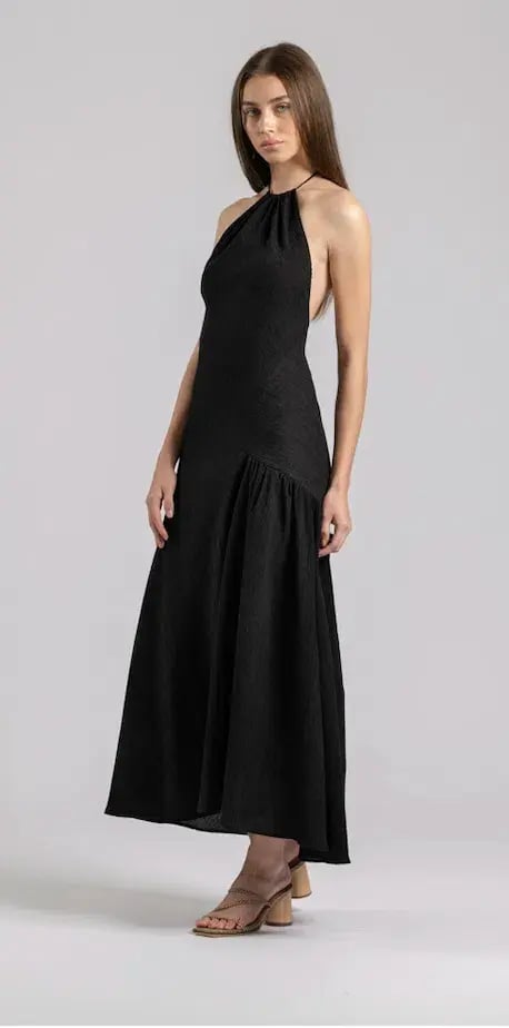 One Fell Swoop La Californie Midi Dress Black Size 8 photo 2