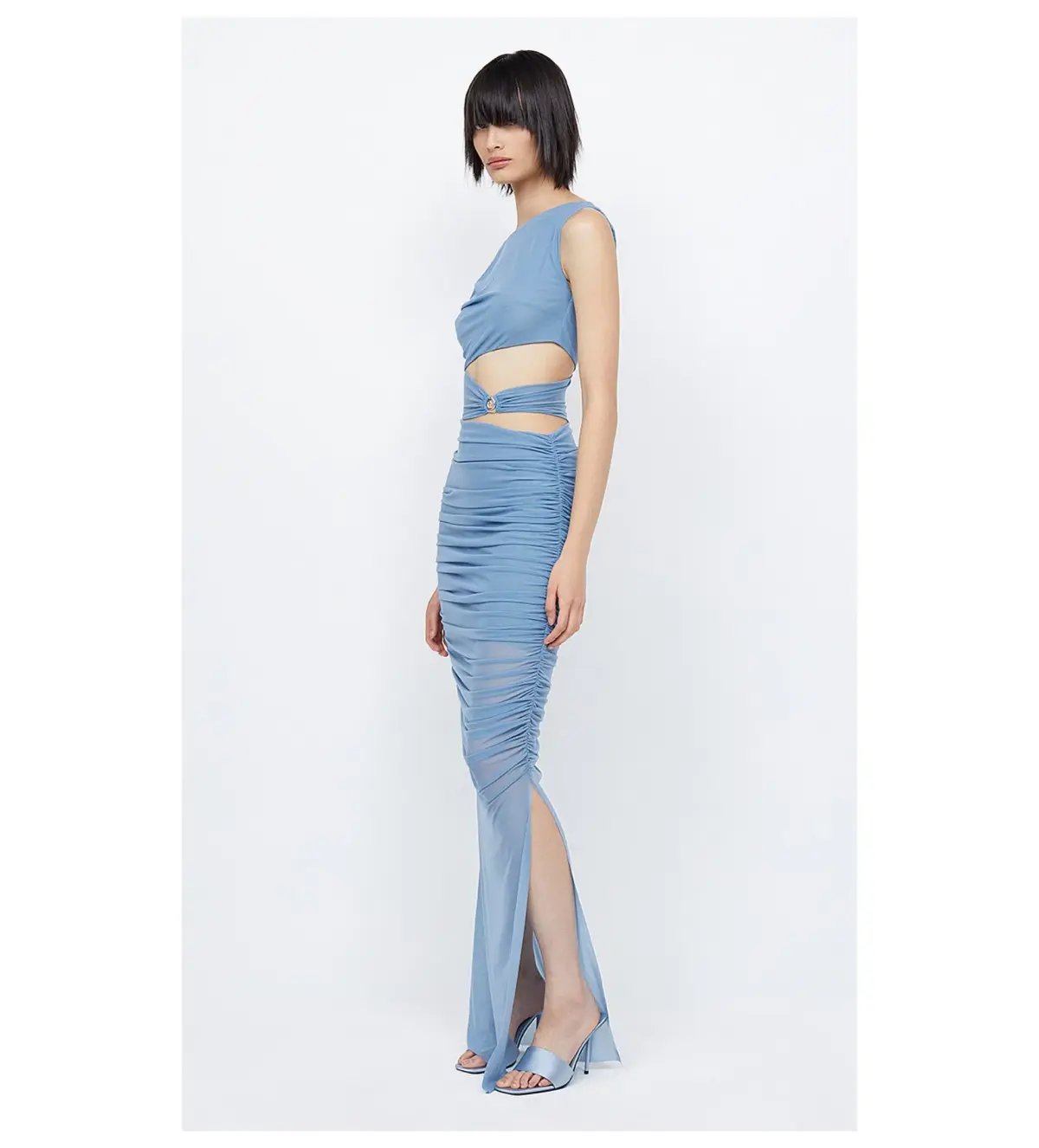 Bec and Bridge Whorl Asym Maxi Dress Meridian Blue Size AU 12 photo 2