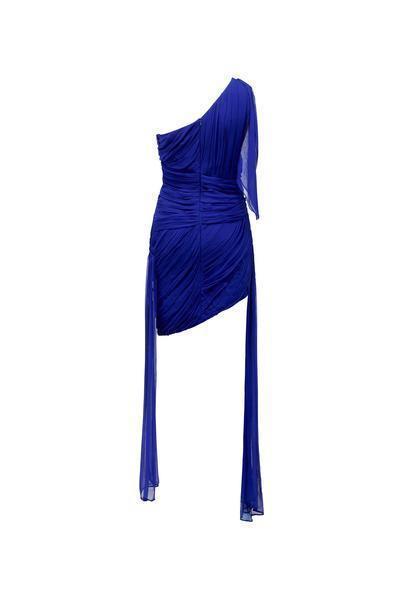 Thurley Crest One Shoulder Dress Royal Blue size 6 photo 3