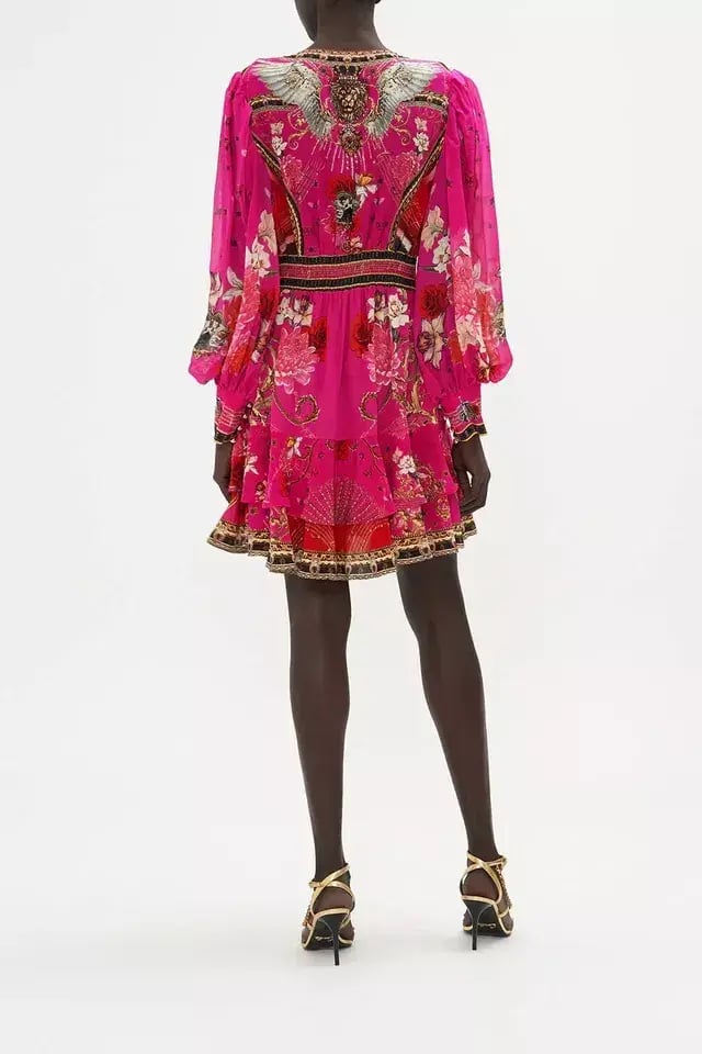 Camilla x Robbie Williams Button Front Frill Dress pink XXS What Happens on TOUR photo 2