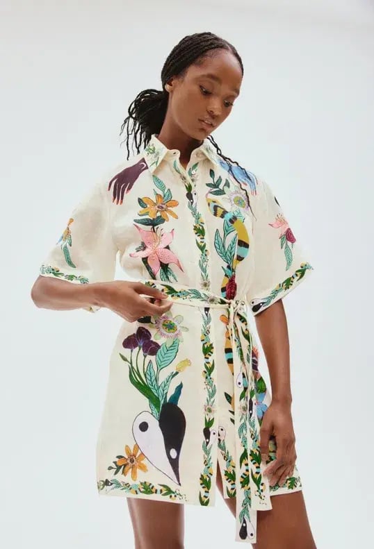 Alemais Meagan Mini Dress Floral Print Size AU 10 photo 2