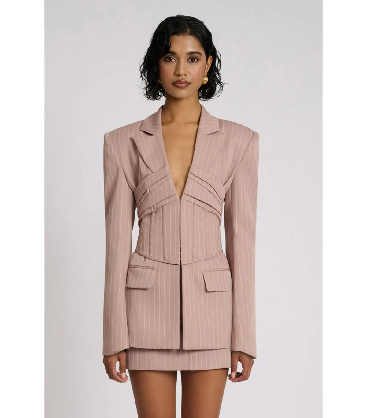 Eliya The Label Eleni Blazer Size AU 6 and Emerson Skirt Size AU 8 Pink photo 2