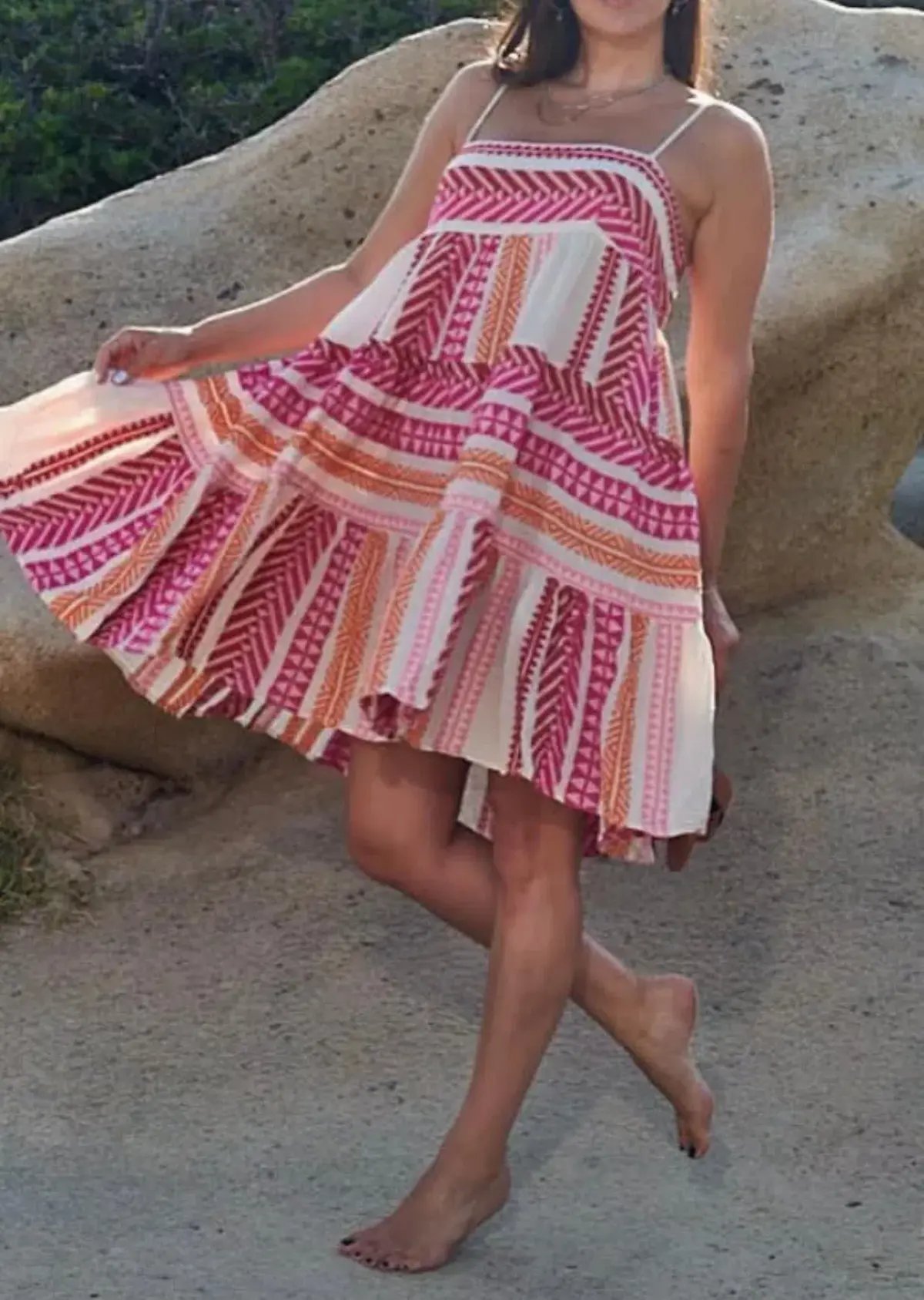 Devotion Twins Boho Mini Dress Multi Size 10 photo 3