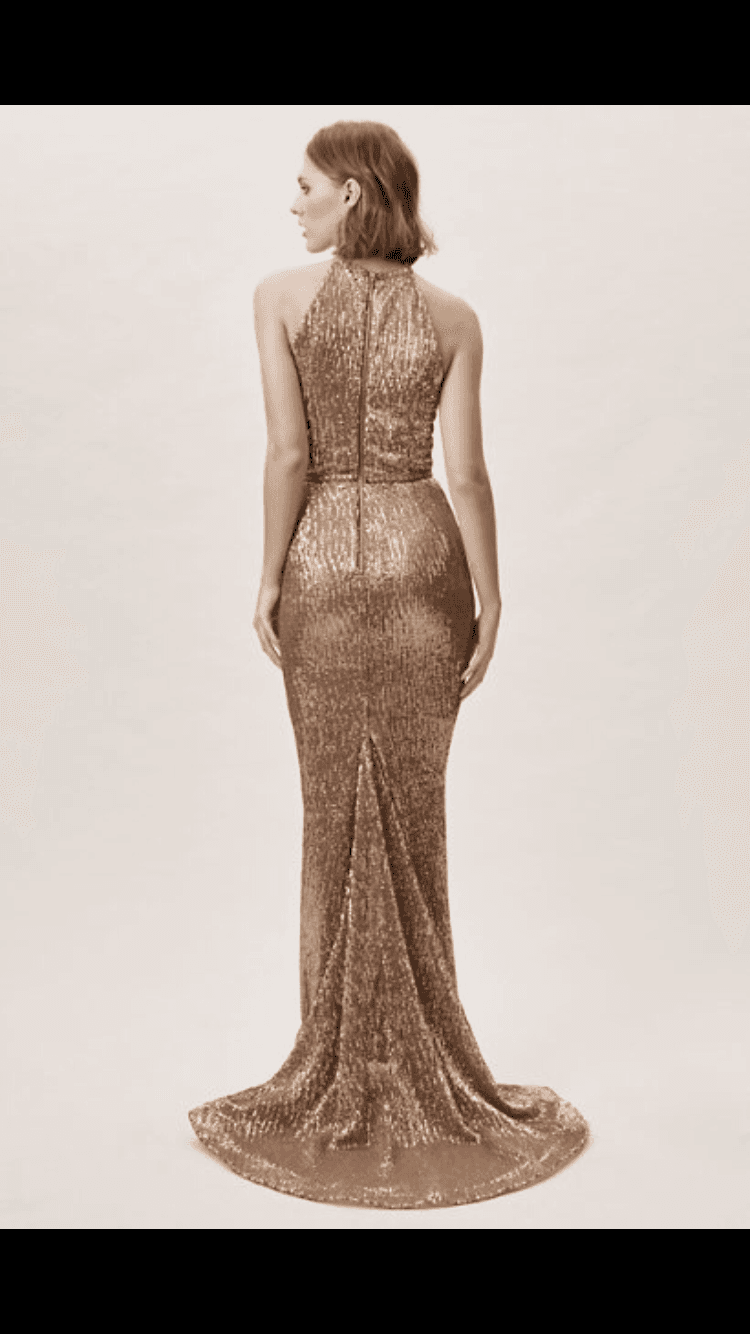 Bronx & Banco Moon Gown Gold Size 8 photo 2
