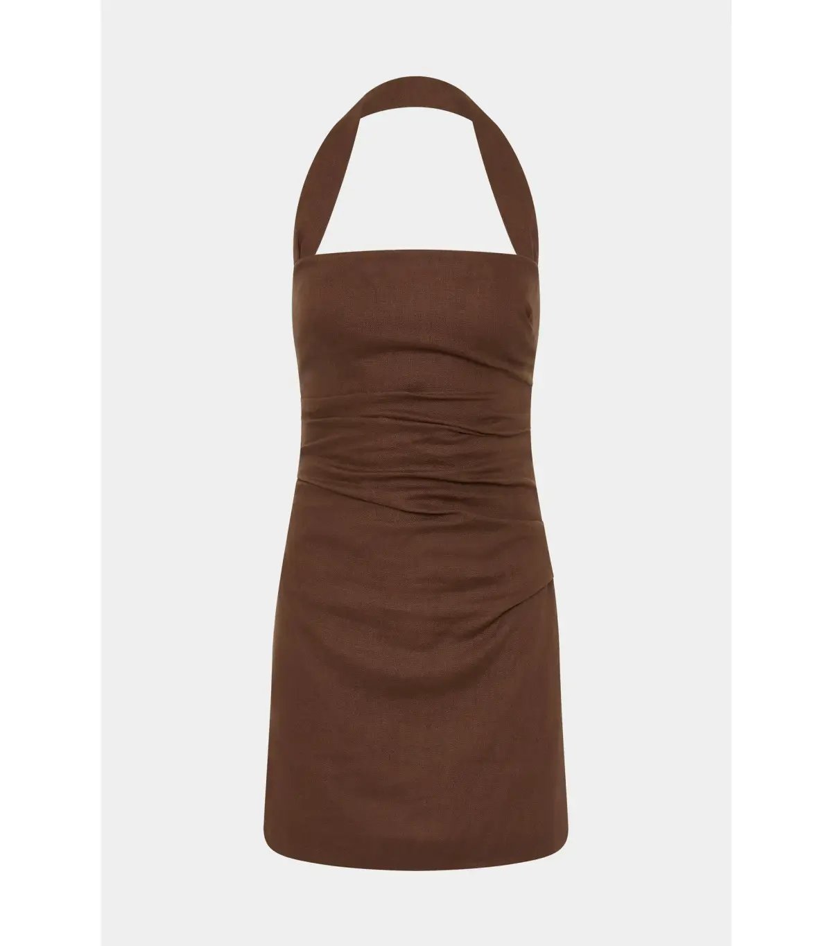 Sir the Label Noemi Halter Mini Dress in Chocolate Size AU 4 photo 5