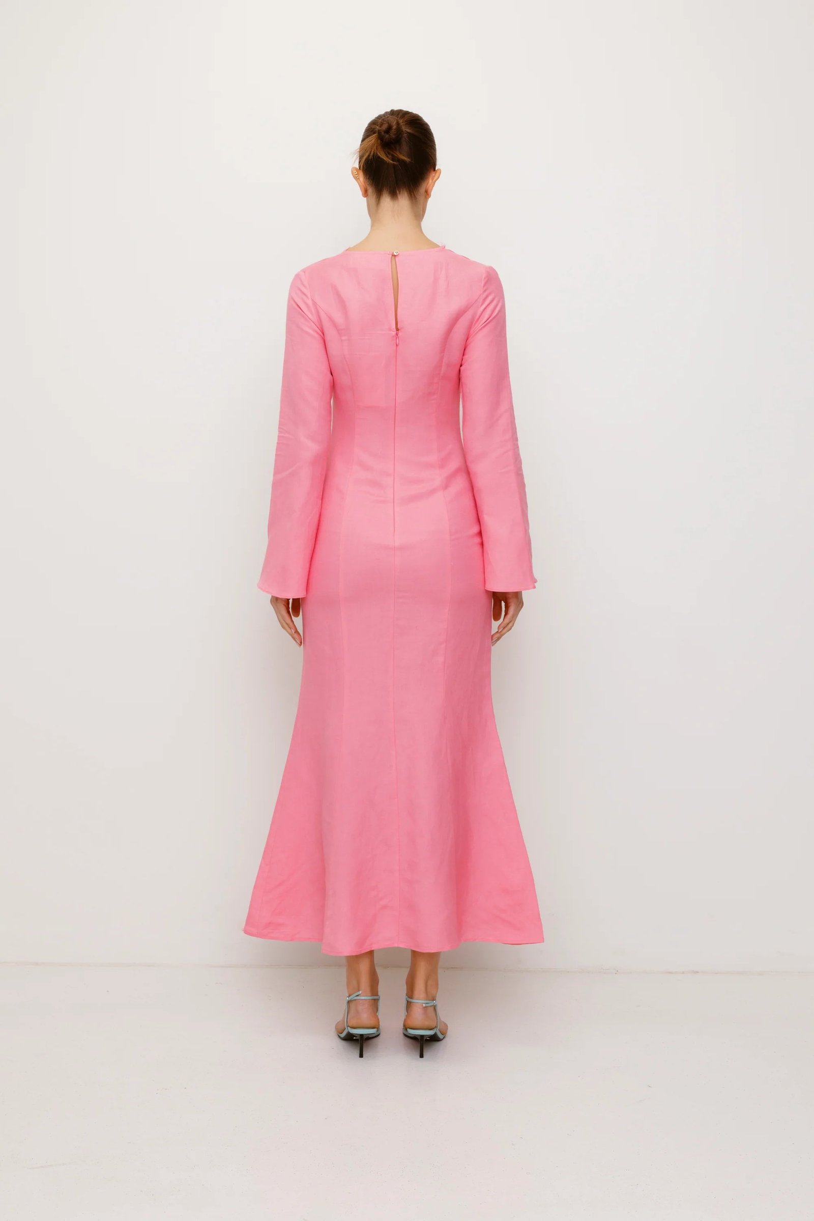 THE WOLF GANG ZABELLE MAXI DRESS - CANDY PINK photo 3