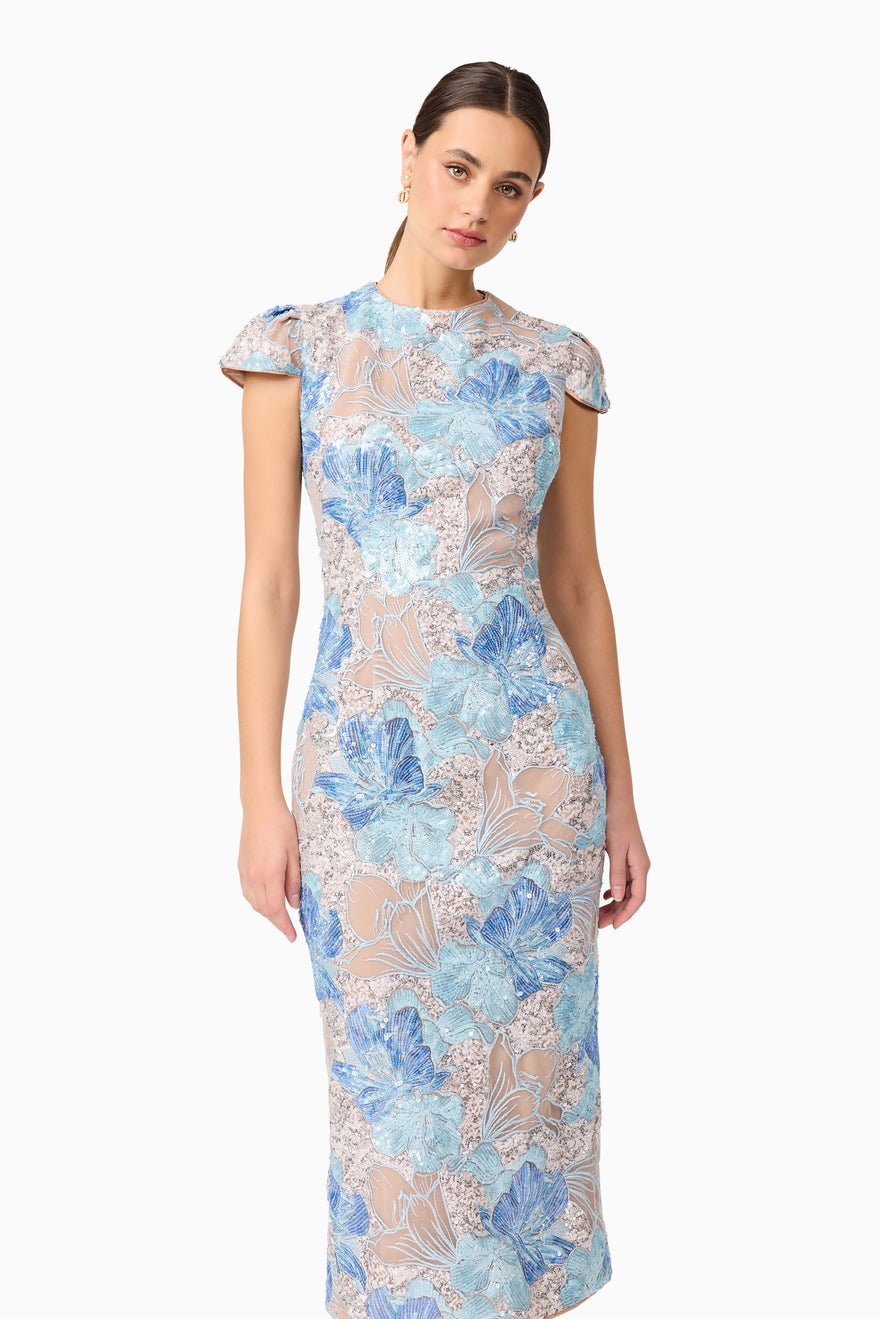Elliatt Leonie Midi Dress - Blue photo 3