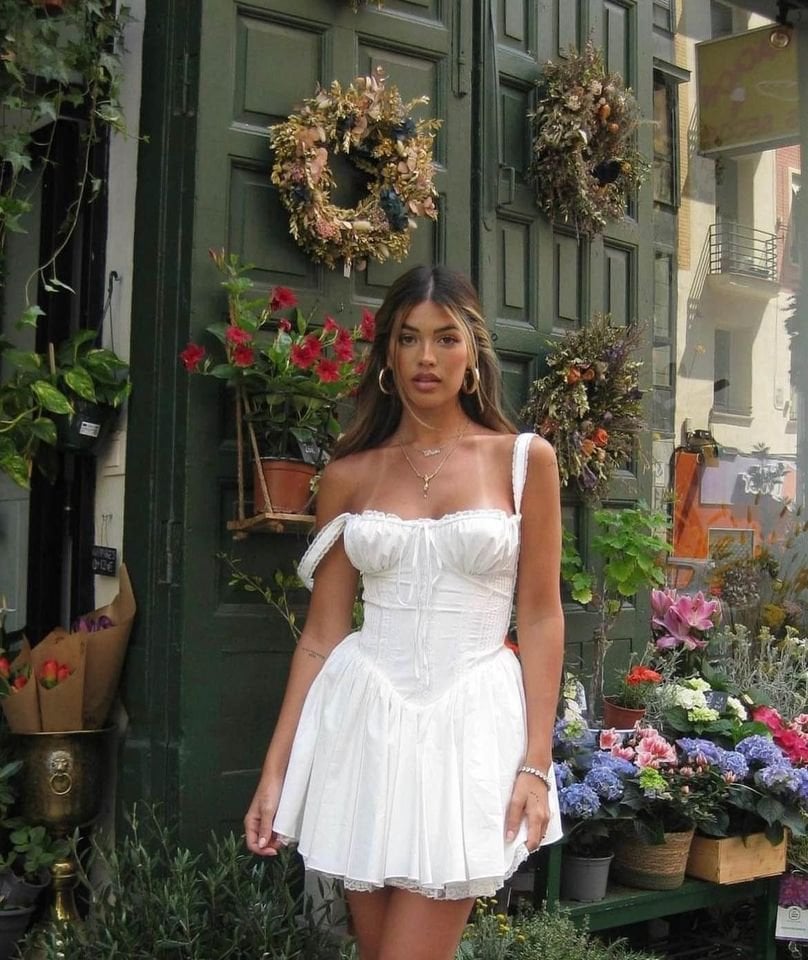 House of CB Pietra White Corset Dress photo 3