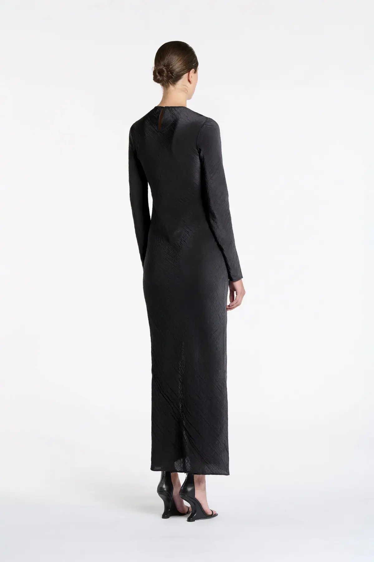 Sir the Label Suri Long Sleeve Dress With Side Split Black Size 8 photo 2