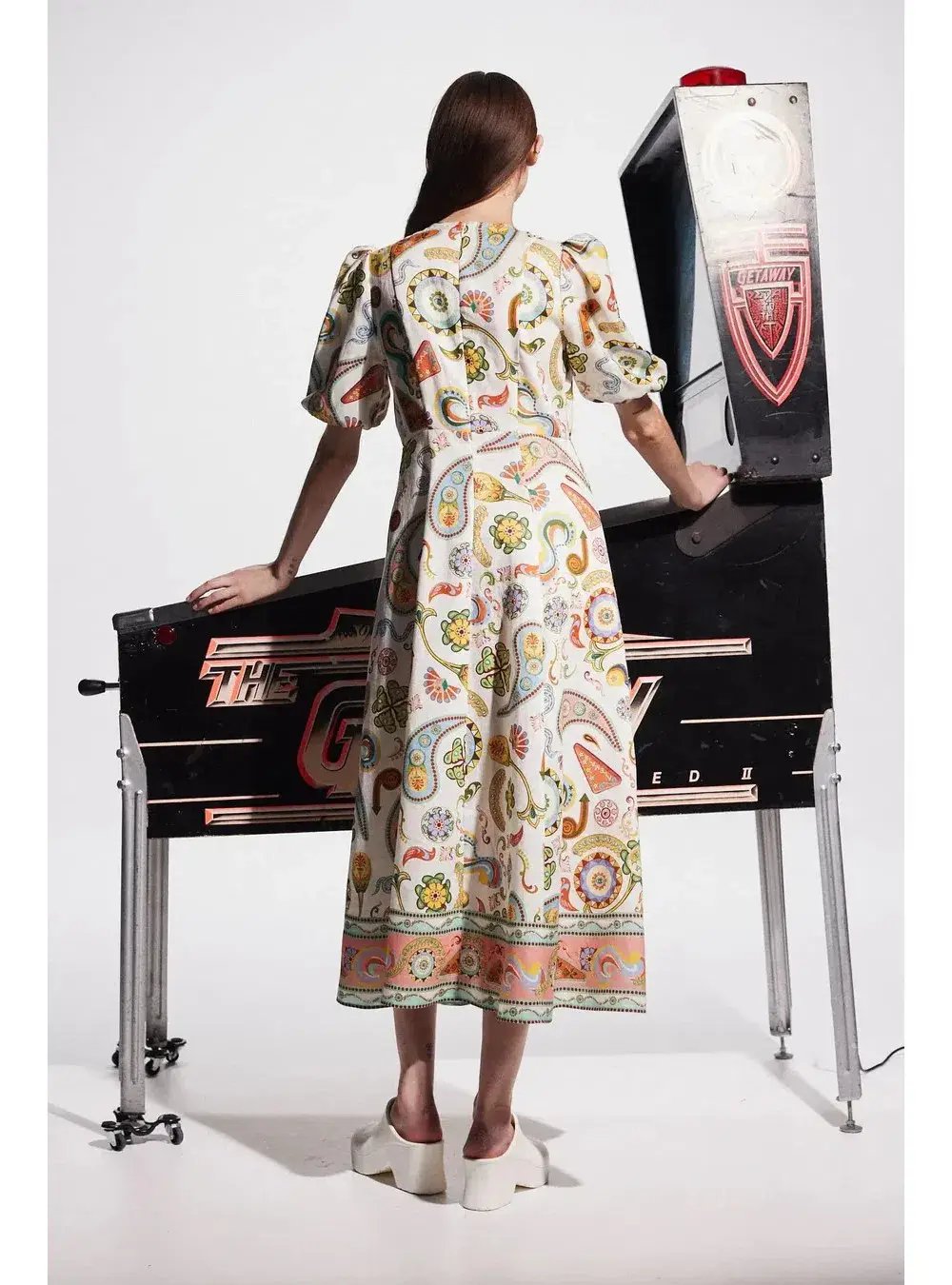 Alemais Arcade Midi Dress Print Size 12 photo 2