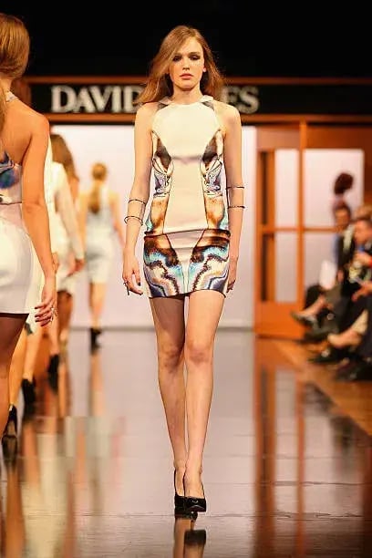 Dion Lee Tailored Fit Print Mini Dress Digital Printed Silk Size 8 photo 2