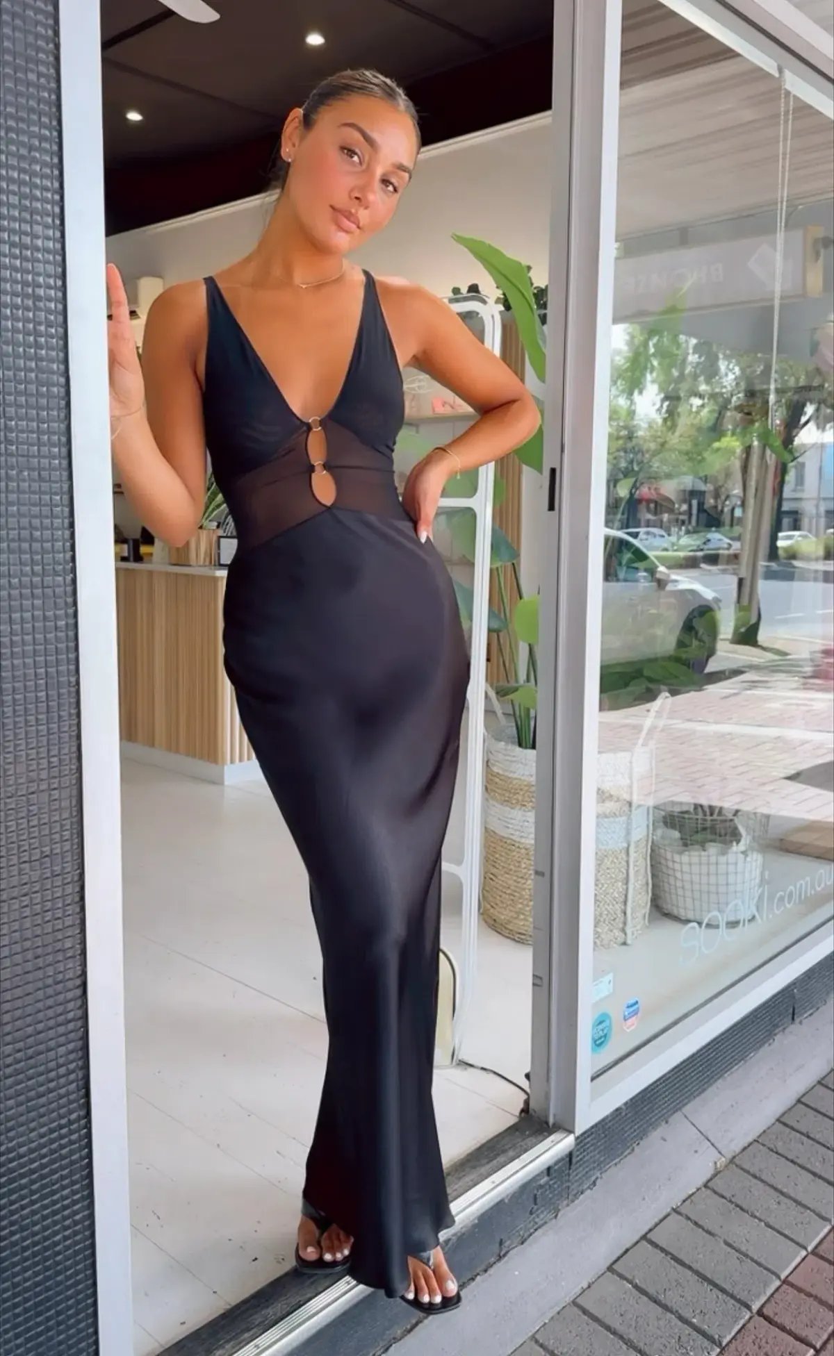 Bec & Bridge Hacie Maxi Dress Black Size 10 photo 3