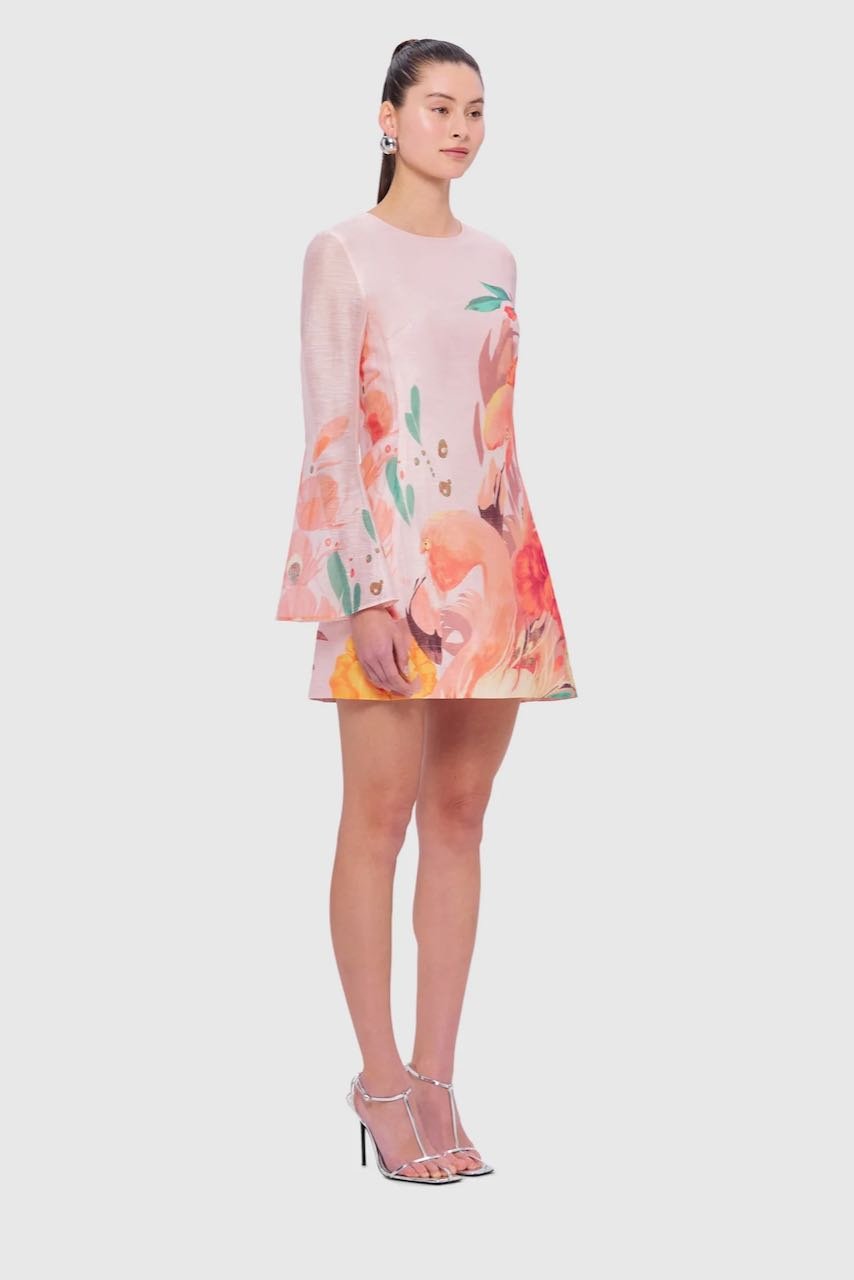LEO LIN SUZANNE BELL SLEEVE MINI DRESS - EUPHORIA PRINT photo 2