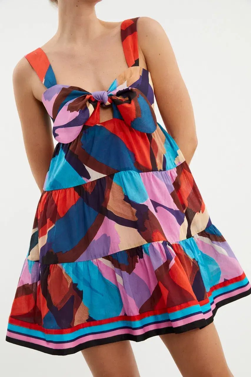 Rebecca Vallance Mini Dress Multi-colored Size AU 12 photo 3