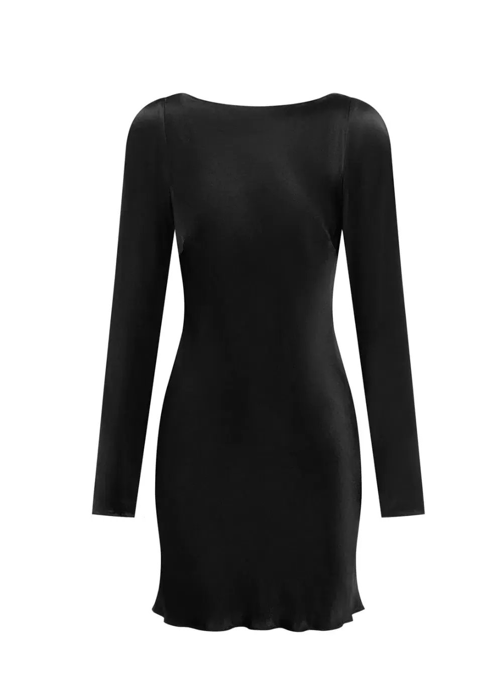 Shona Joy La Lune Long Sleeve Backless Mini Dress Black Size 14 photo 4