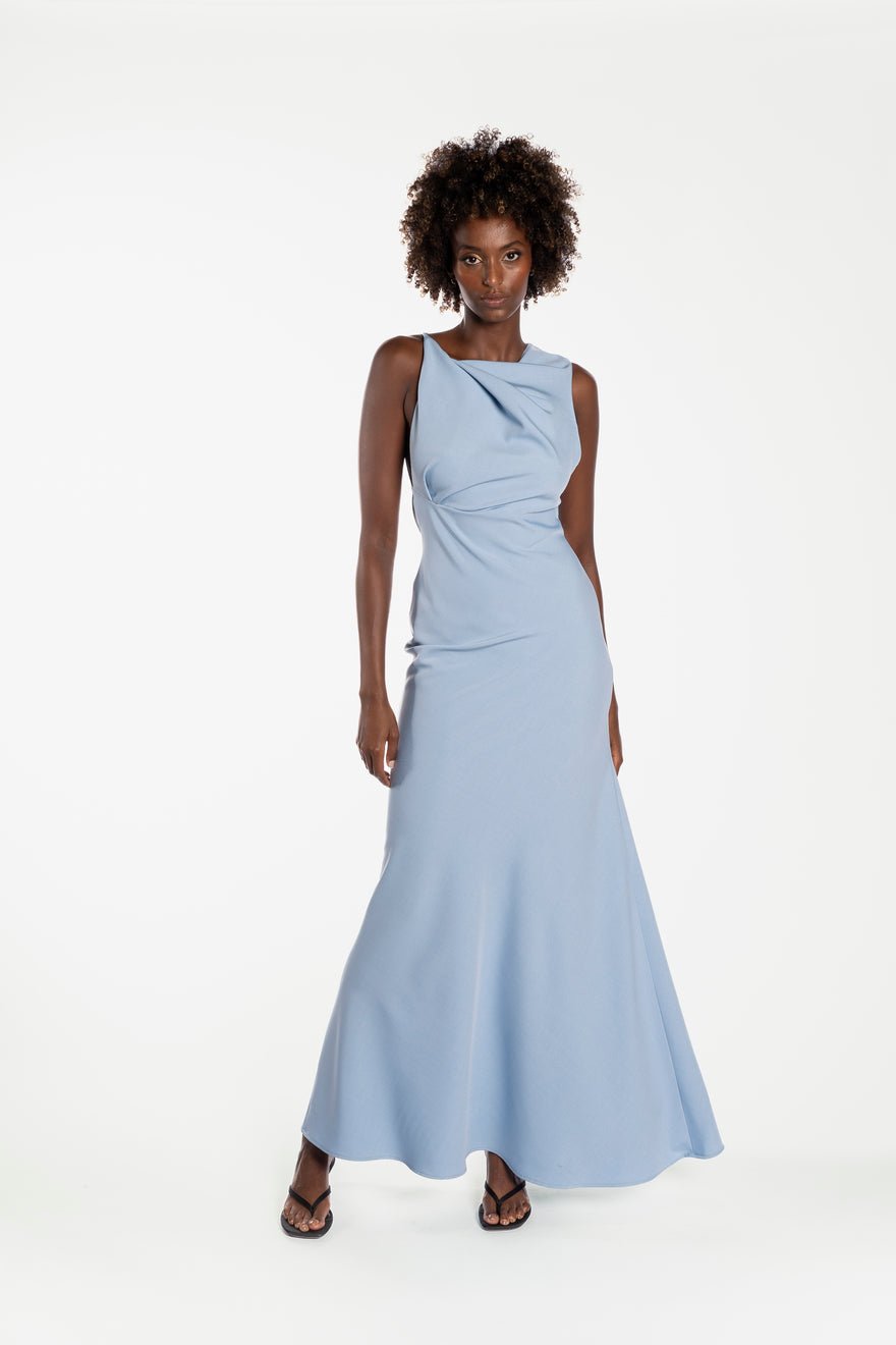 One Fell Swoop Kota Maxi Dress - Denim Blue photo 5
