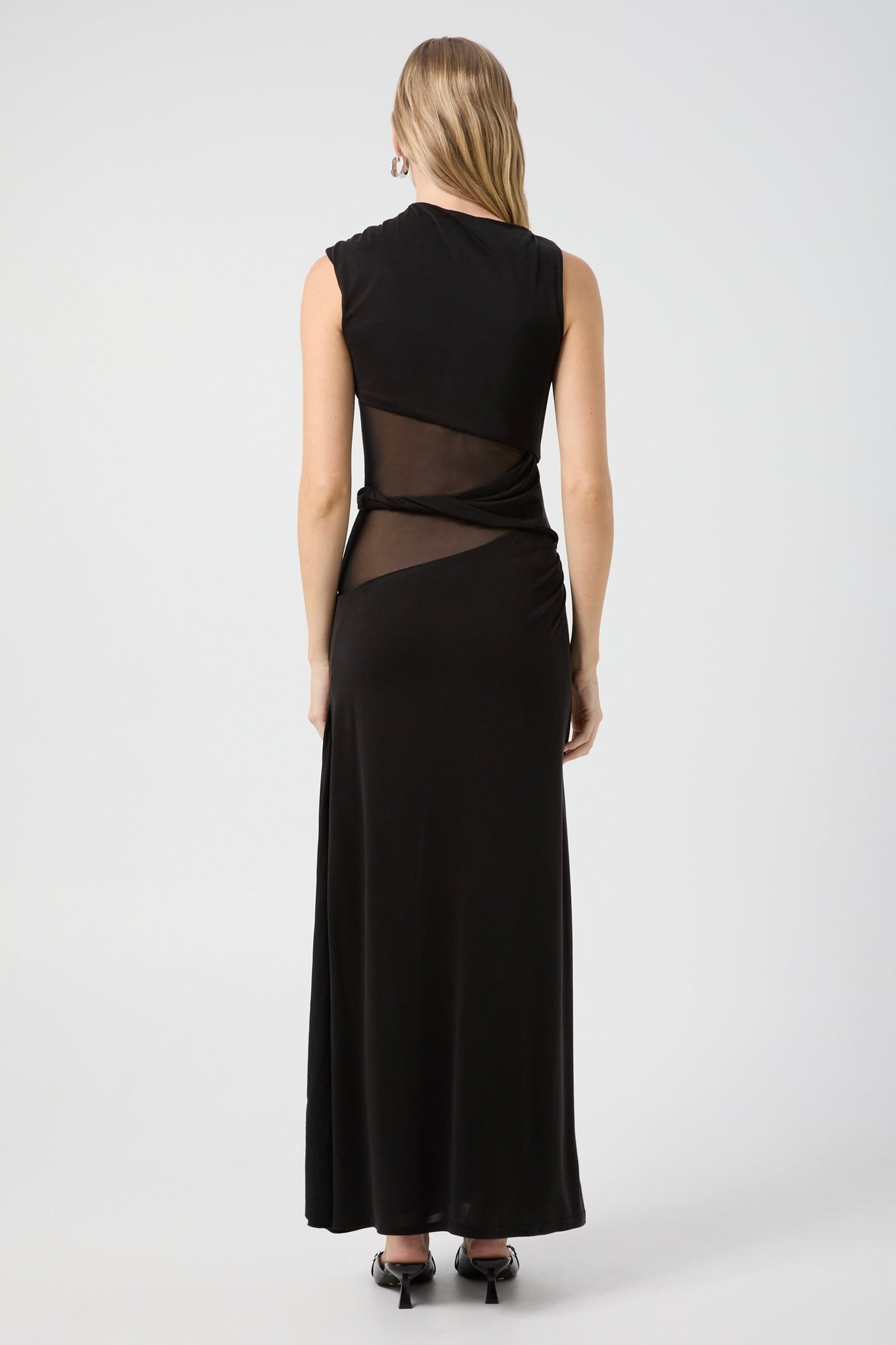 THIRD FORM INTERWEAVE DRAPE MAXI DRESS - BLACK photo 5