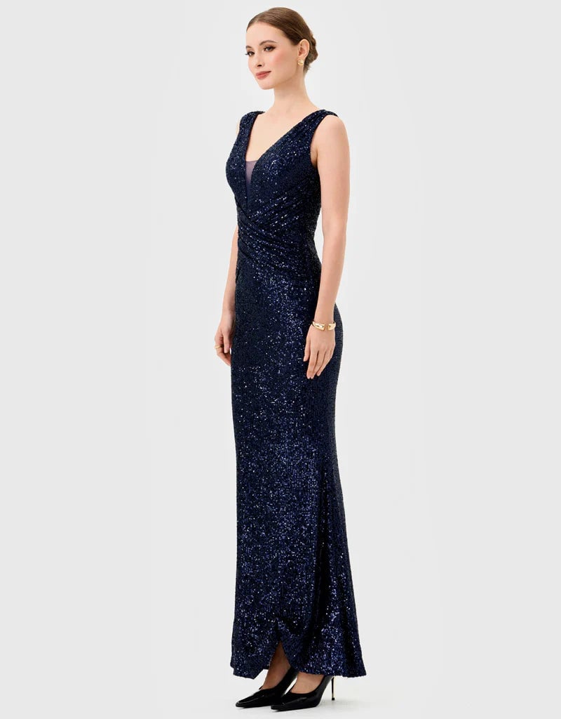 Bariano Paislee Sequin Maxi Navy photo 2