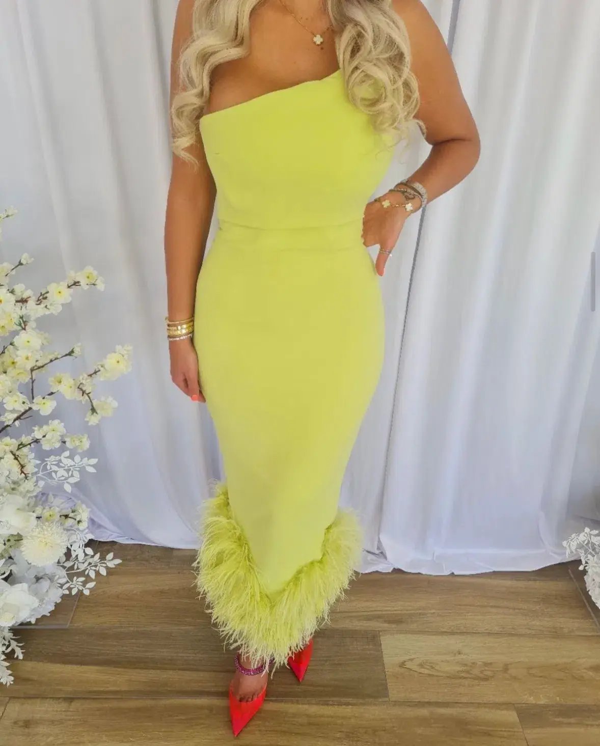 House of CB Alessia Midi Dress in Lime Size M/Au 10 photo 3