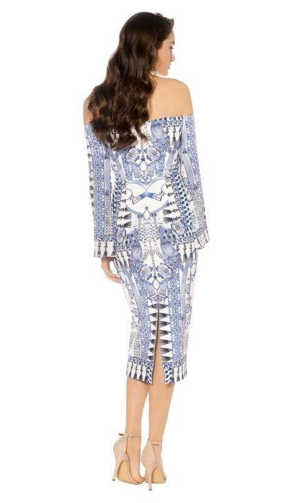 Thurley Wedgewood Print Bonded Dress photo 3