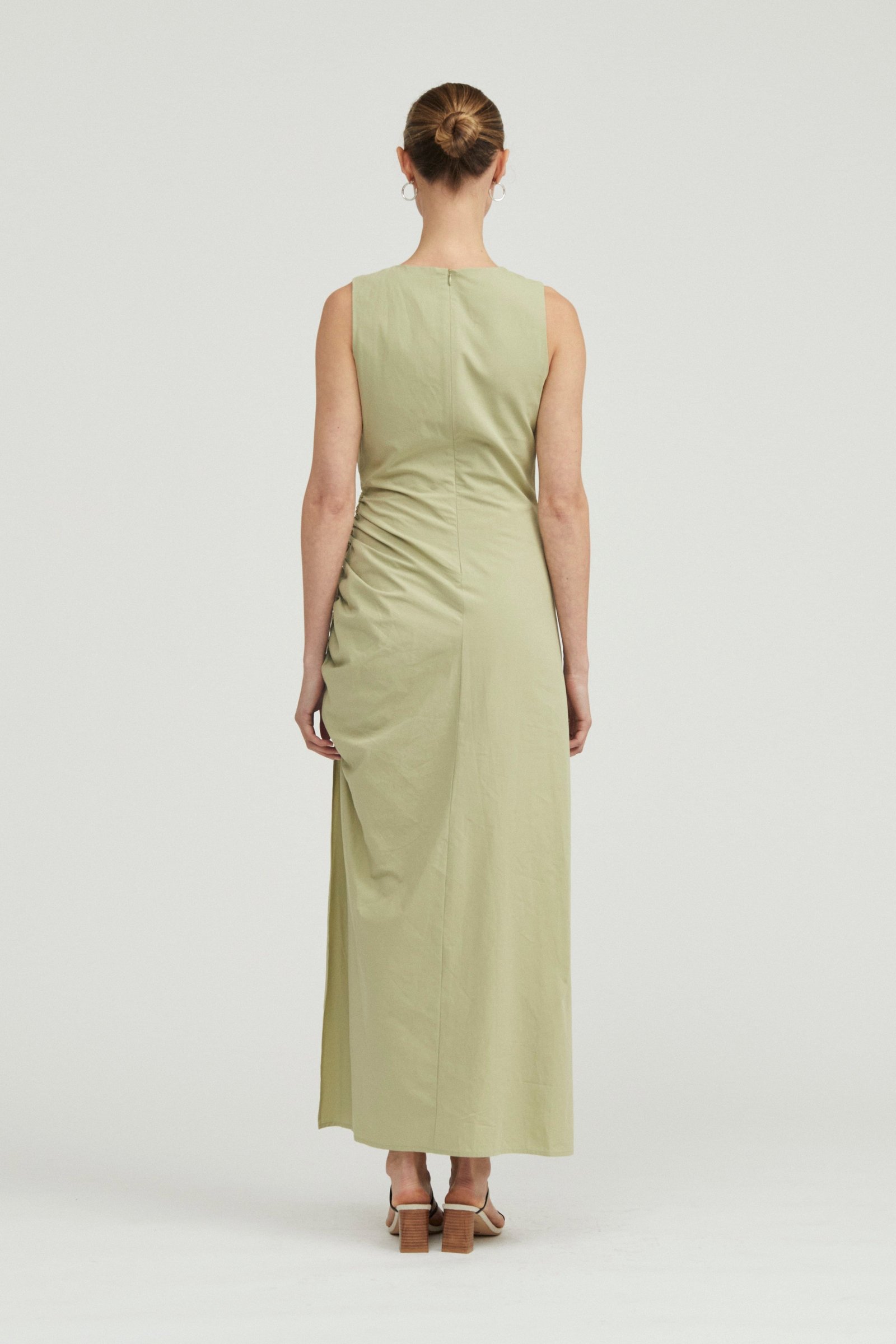 THIRD FORM DRAWN DEEP TANK MAXI DRESS - SAGE photo 6