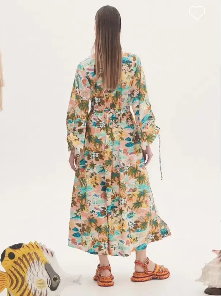 Alemais Mermaid Point Midi Dress Multi-colored Size AU 10 photo 2