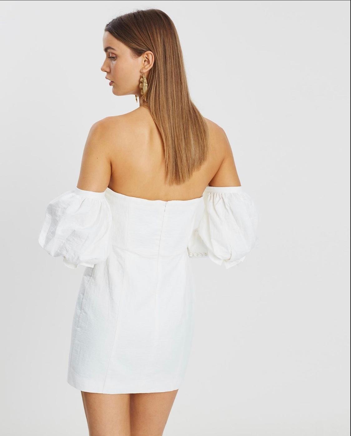 Asilio Off the Shoulder Mini Volume Sleeve Dress size 10 photo 2