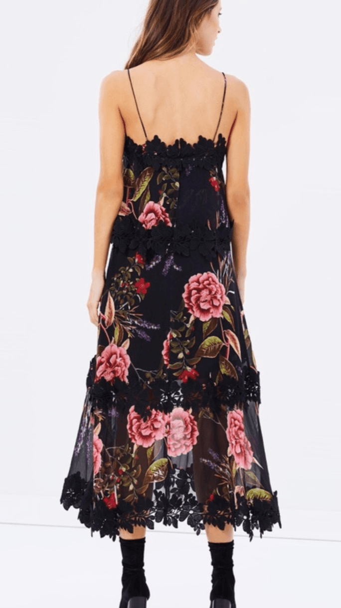 Peony floral overlay dress photo 3