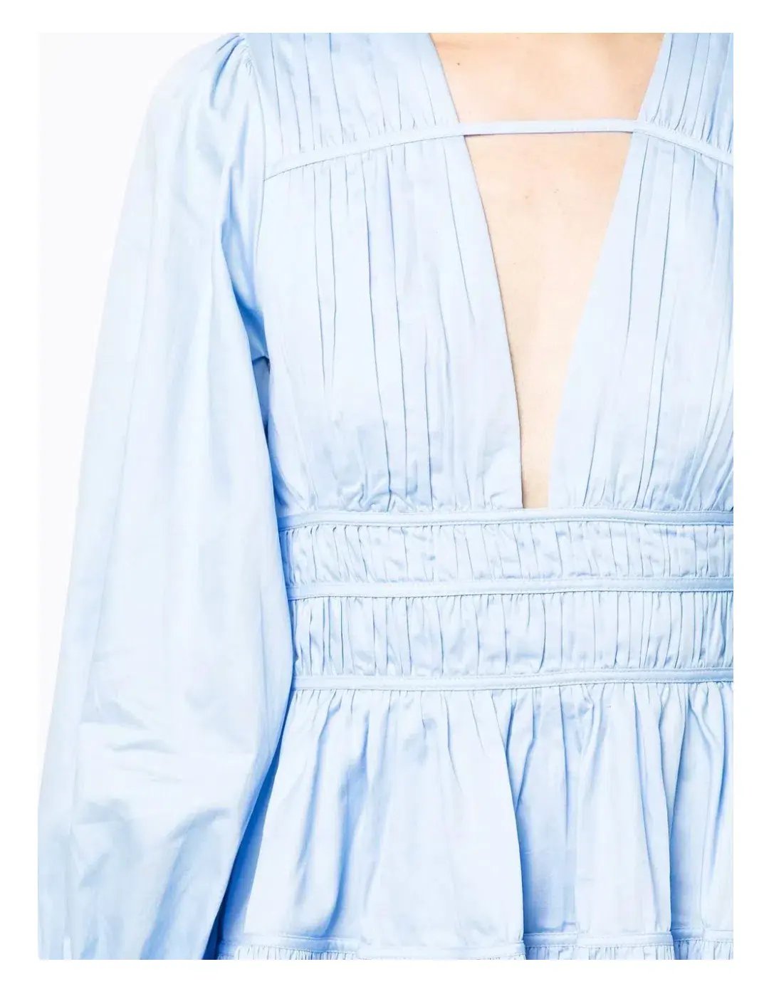Aje Fallingwater Gathered Mini Dress Blue Size 12 / L photo 3