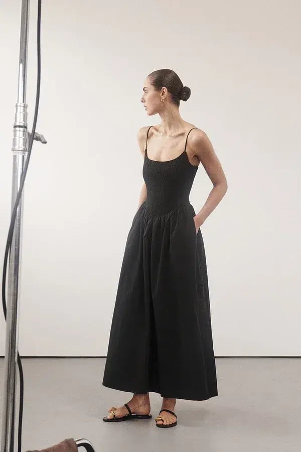 DISSH Milano Cotton Midi Dress Black Size 8 photo 2