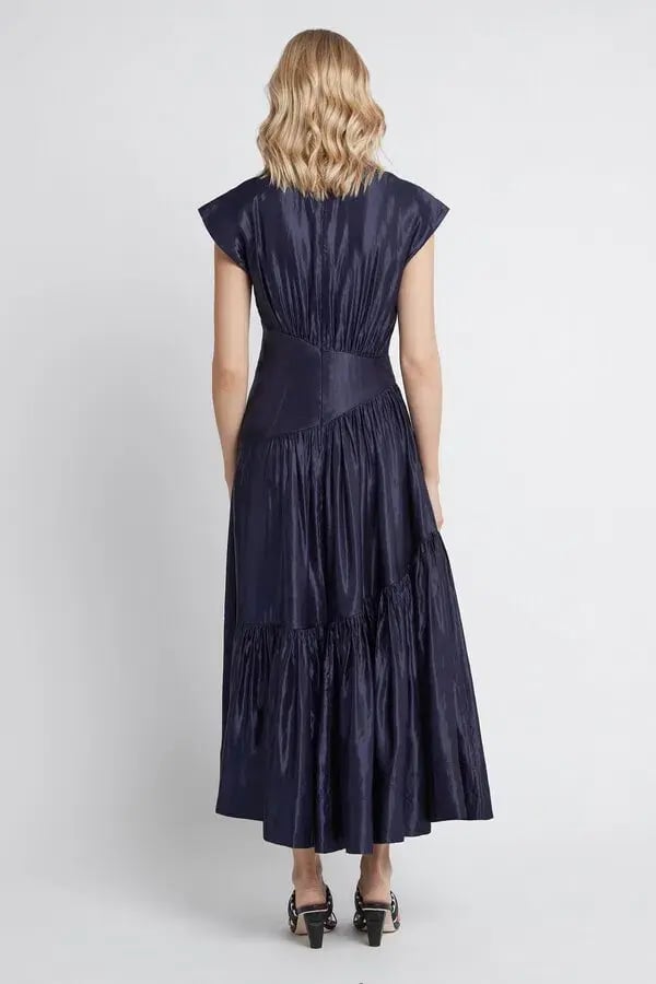Aje Serendipity Reflection Midi in Navy Size 10 photo 3