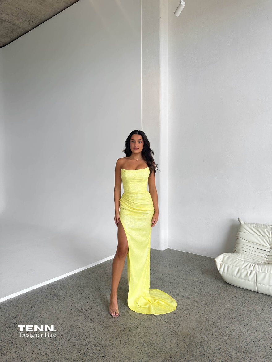 Lia Stublla Lucia Embellished gown - Lemon photo 2