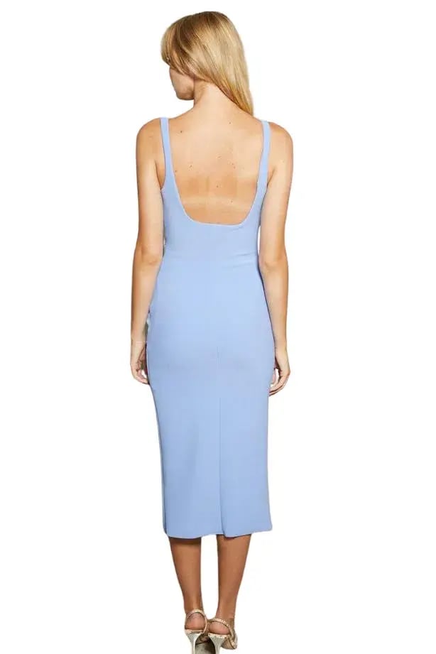 Bec and Bridge Hana Tuck Midi Dress Blue Size 10 photo 2