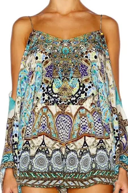 Camilla Meet Me In Casablanca Drop Shoulder Playsuit Size M / AU 12 photo 6