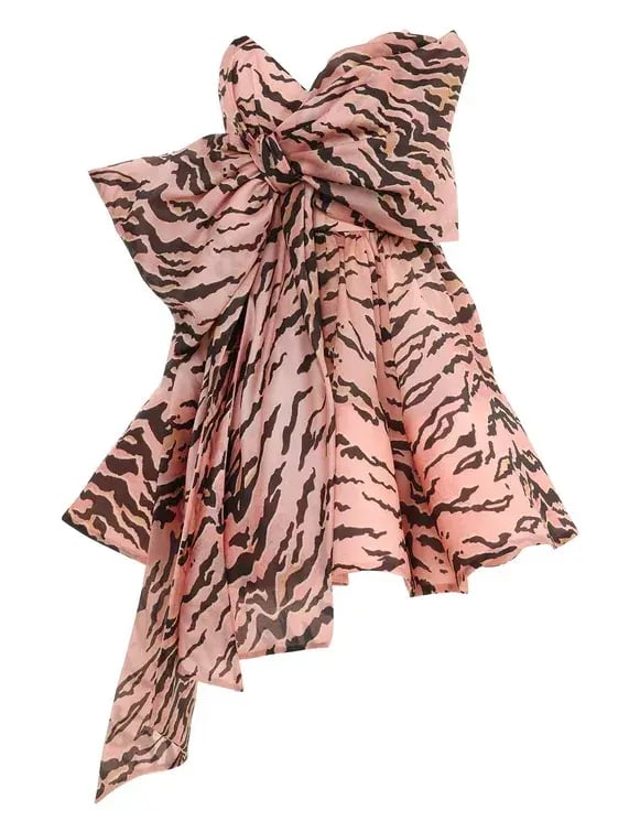 Zimmermann The Matchmaker Bow Bodice in Pink Tiger Size 1 / AU 10 photo 4
