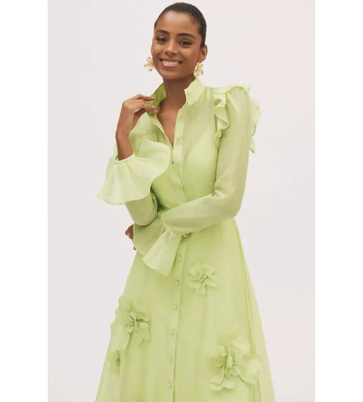 Leo Lin Katrina Butterfly Midi in Green  Size AU  8 photo 2